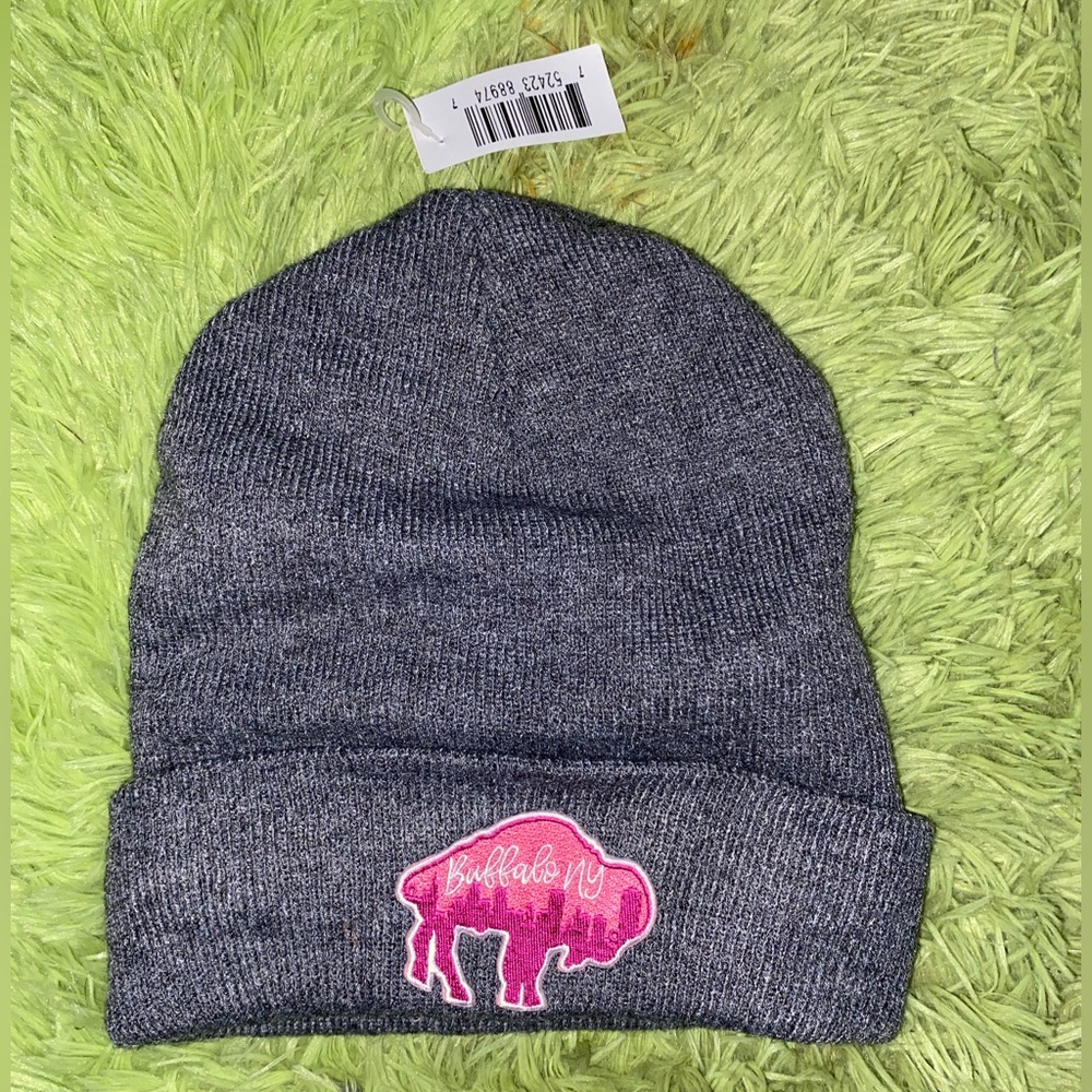 NWT Buffalo New York Grey Beanie Embroidered
